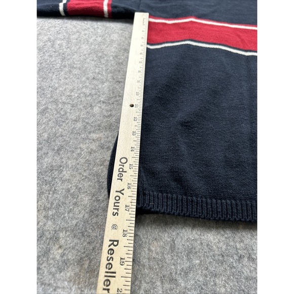 955 Originals Sweater Mens XLT Blue Long‎ Sleeve Crew Neck Chest Zip Pullover - Picture 9 of 14